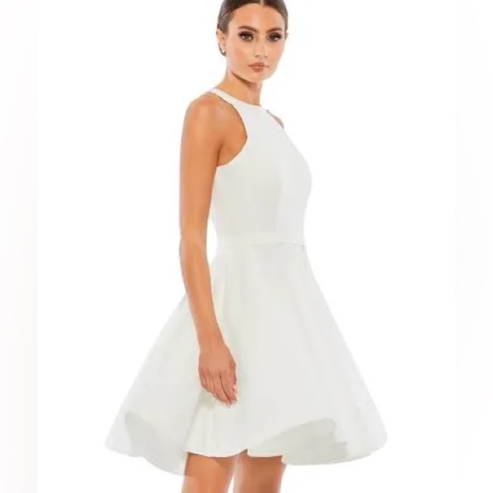 IEENA for MacDuggal White Fit and Flare Dress 8 - Picture 3 of 7